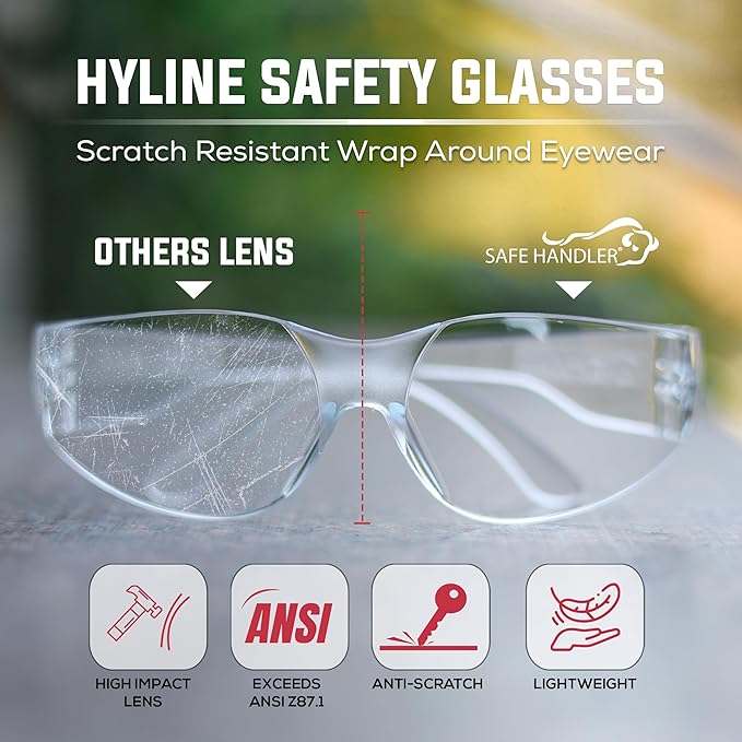 Hyline Anti-Fog Color Safety Glasses Variety, Impact Resistant, Polycarbonate, Anti-Scratch