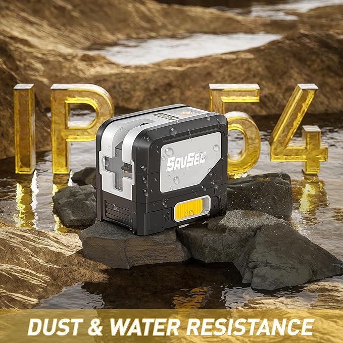 Laser Level with 2 Plumb Dot, Self-Leveling Cross Green Line Plumb Bob Laser Level with Vertical & Horizontal Line for Construction Layout & Plumbing - 9211G