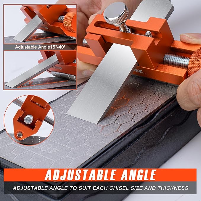 Chisel Sharpening Kit with Sharpening Stone, Woodworking Tools, Chisel Sharpener Set for Chisel Sharpening and Plane Restoration