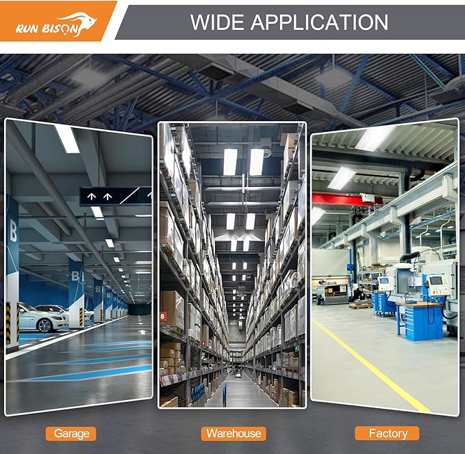 2FT LED Linear High Bay Fixture with Motion Sensor, 155W LED Shop Light, 20,925lm 135LM/W, 120-277V, 5000K Daylight Linear Hanging Light, UL&DLC Listed - 4PK