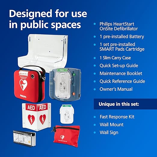 Philips HeartStart OnSite AED Defibrillator, Value Package M5066A-C02VPB