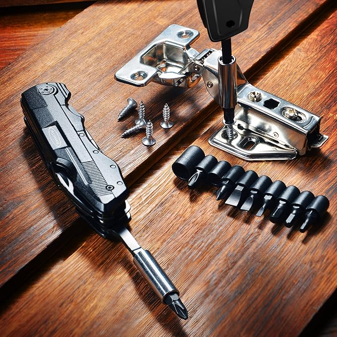 RoverTac Multitool Knife – 15-in-1 Pocket Knife with Wire Strippers, Wire Cutter, 9 Screwdrivers, Bottle Opener – Perfect Gifts for Men, Dad – Camping Gear for Christmas, Father’s Day, Birthdays