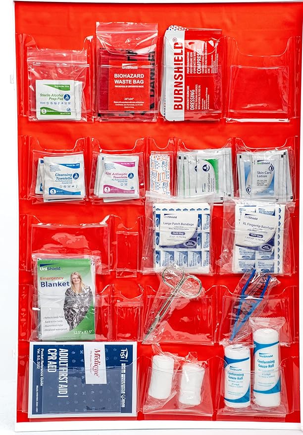 Restaurant Metal First Aid Cabinet, Wall Mountable (Class A with Tablets, 4 Shelf)