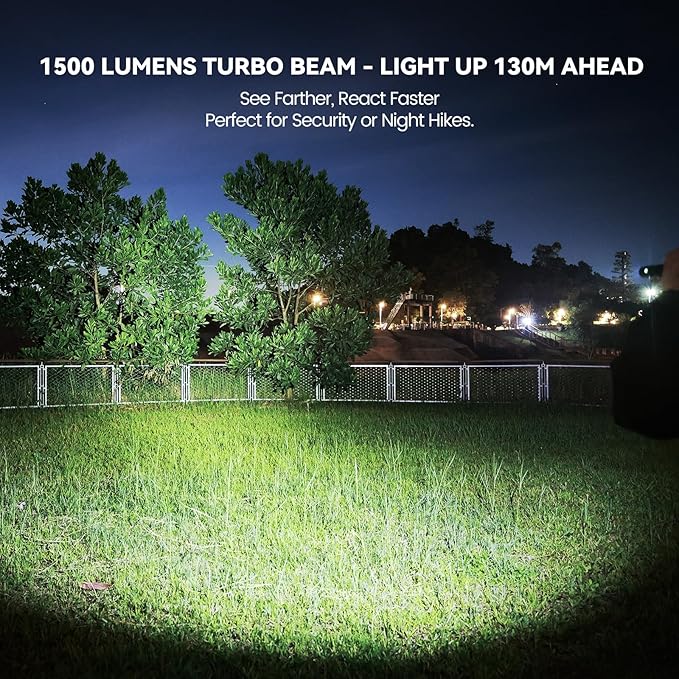 ML70 1500 Lumen EDC Flashlight Rechargeable, Pen Style Self Defense Compact Tactical Flashlight with 2AA Dual Power, IPX7 Waterproof Pocket light for Camping, Emergencies, Outdoor Activities