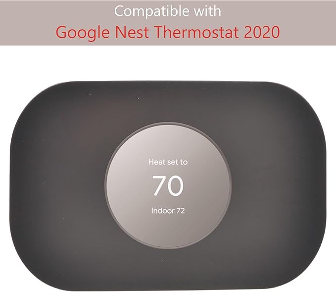 MODERN WAVE - Google Nest Thermostat Wall Plate Imperfections Cover 1-Pack (Rectangular, Grey)