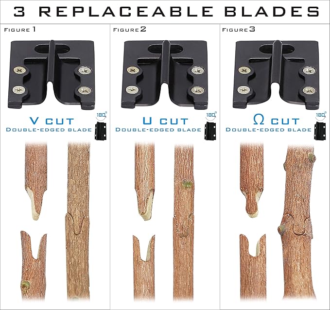 NAYE Garden Grafting Tool,Pruner Kit With Grafting Tapes Tree Tags and Rubber Bands,Plant Branch Twig Vine Fruit Tree Cutting Scissors Shear