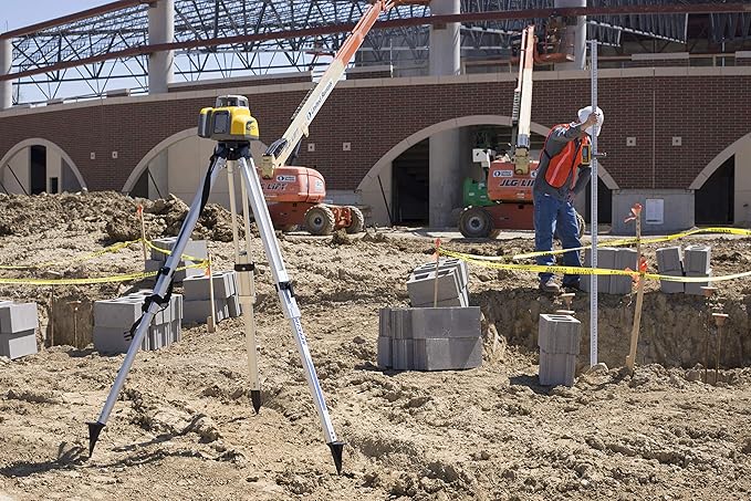 Spectra Precision LL300N-1 Laser Level, Self Leveling Kit with HL450 Receiver, Clamp, 15' Grade Rod / 10ths and Tripod , Yellow