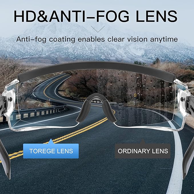 Safety Glasses Over Eyeglasses Anti Fog Safety Goggles Protective Glasses With Adjustable Frame For Men Women