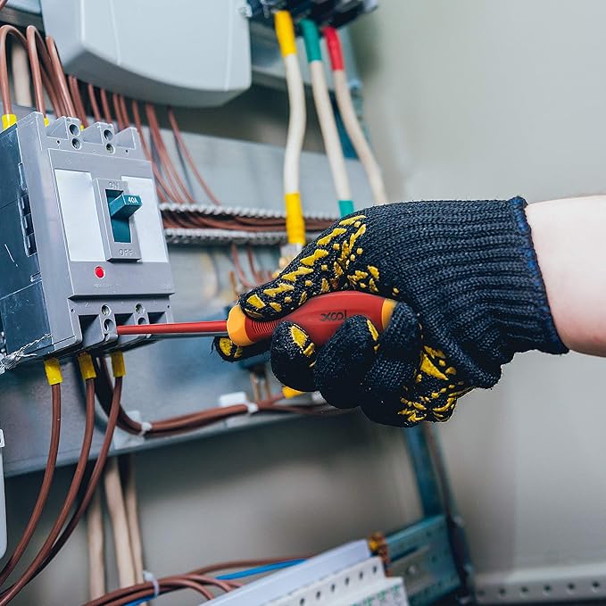 XOOL 1000V Insulated Electrician Screwdriver Set, 8-Piece with Magnetic Tips, Non-Slip Handle, Slotted & Phillips, Chrome Vanadium Steel, VDE & GS Certified for Safe Electrical Work