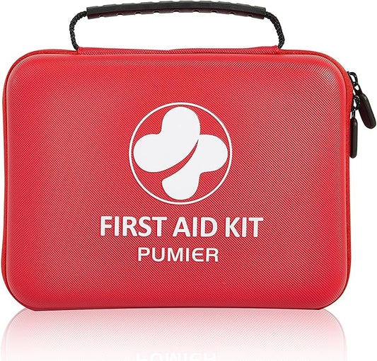 First Aid Kit - 368pcs Waterproof Compact Portable Hard Case - Ideal for Home, Car, Travel, Businesses, Hiking, Vehicle, Boat, Office, Survival - Public Must Have Emergency Kit, Camping Essentials