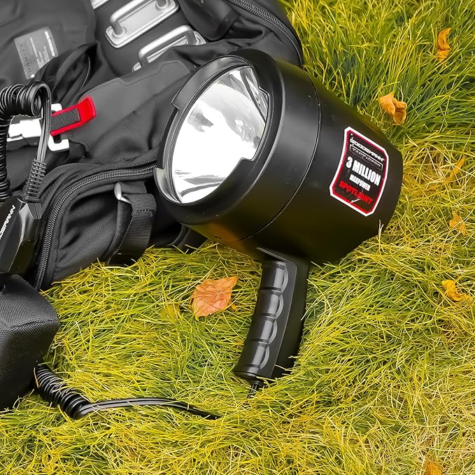 GOODSMANN Spotlight Corded Spot Lights for Boats 1200 Lumen Halogen 12V DC Handheld Spotlight 9924-0011-15