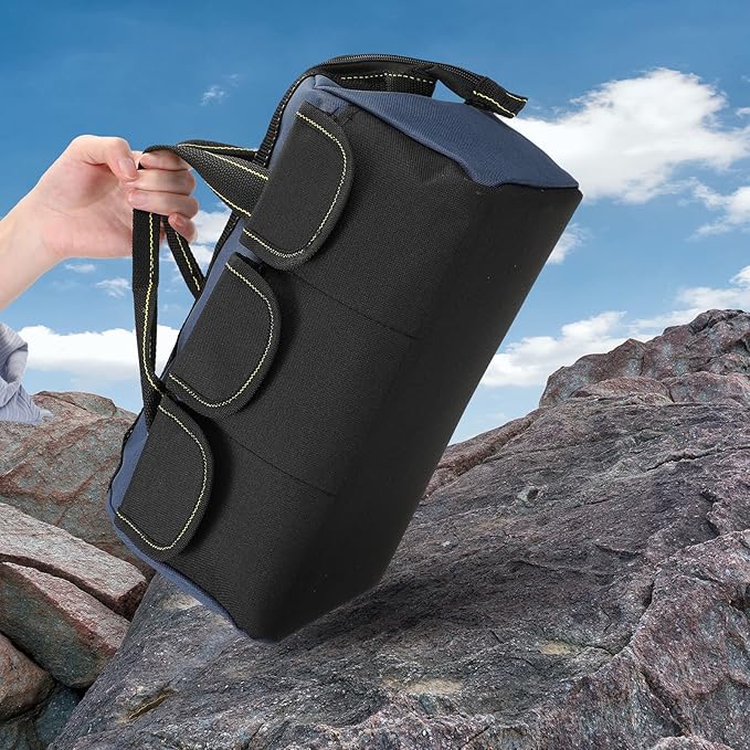 Silkfly 6 Pcs Tool Bag for Men Women Heavy Duty Tool Tote with Waterproof Hard Bottom Multi Pockets Large Mouth Organizer for Various Worker Electrician Carpenter Mechanic(13 Inch,Blue Red Yellow)