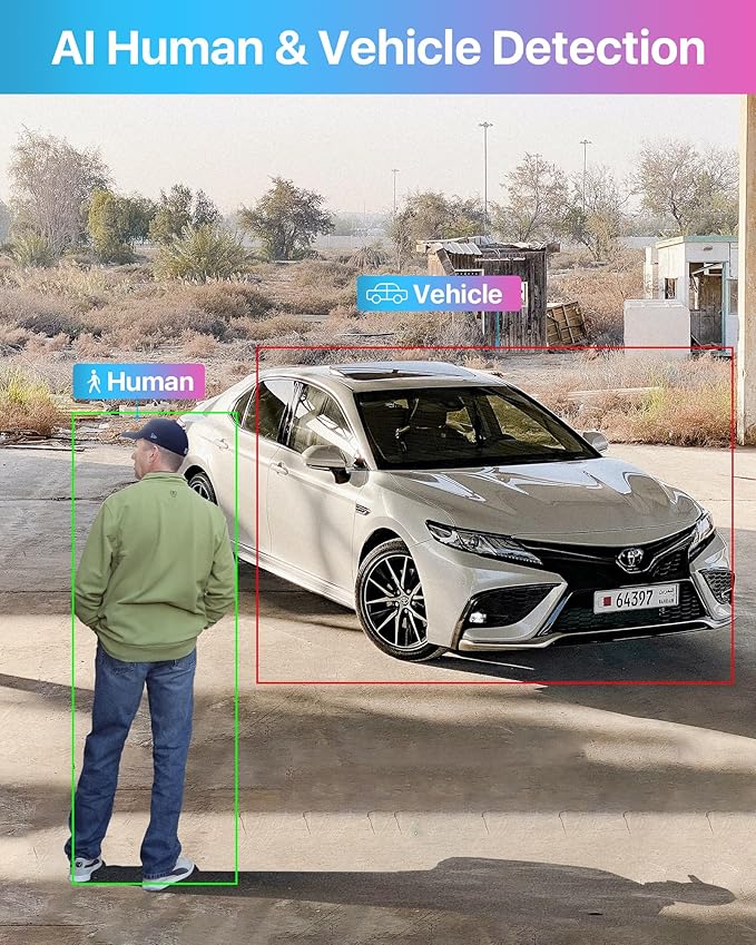 ZOSI 1080p Home Security Cameras System with AI Human/Vehicle Detection,H.265+ 8CH CCTV DVR and 4pcs 2.0MP 1920TVL Surveillance Cameras Indoor Outdoor,80ft Night Vision,Remote Access(No HDD)