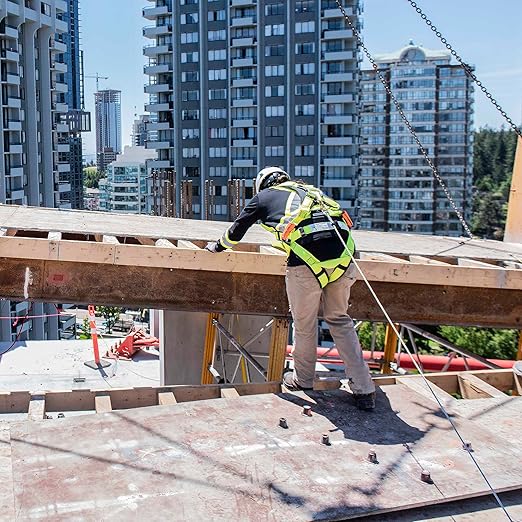 Peakworks Fall Protection Leading Edge Self Retracting Device (SRD) - 40 ft Single Leg Cable w/Swivel Snap Hook - Certified ANSI Z359.14-2021 Class 2 LE SRD (Available in Multiple Lengths & Styles)