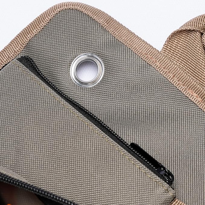 Roll Up Tool Bag, Heavy Duty Tool Organizer Bag, Portable Tools Bag with 6 Tool Pouches for Mechanics, Electricians, DIY Projects, Gifts for Men Dad Husband (Army Green)