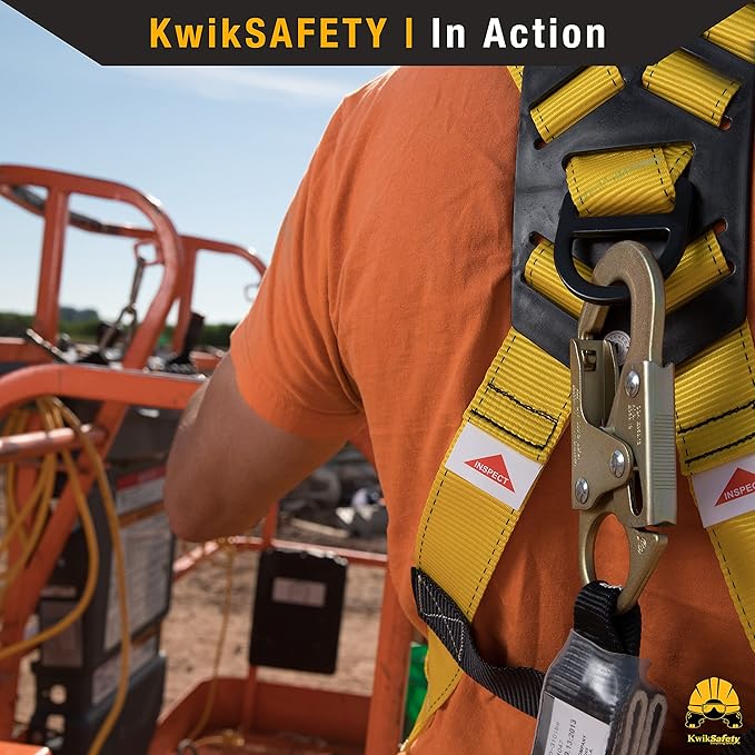 KwikSafety - Charlotte, NC - TORNADO Fall Protection Safety Harness [Full Body Single D-Ring] Construction ANSI Tested OSHA