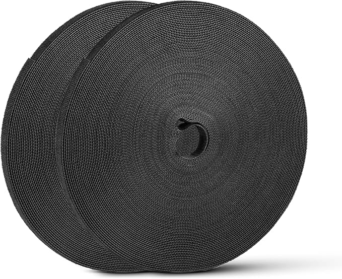54 Yards x 1/2 Inch Reusable Cable Ties - BSELEYY Adjustable Cord Straps Cable Management Tape Cord Organization Straps Hook Loop Tape Cord Wrap for Home,Office, Wire Bundling (27Yd x 2 Rolls)