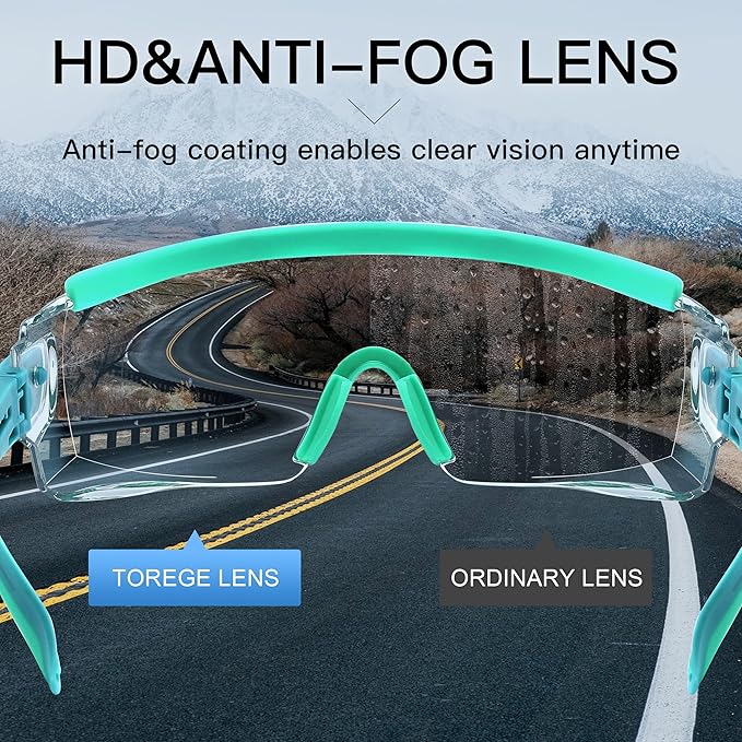 Safety Glasses Over Eyeglasses Anti Fog Safety Goggles Protective Glasses With Adjustable Frame For Men Women