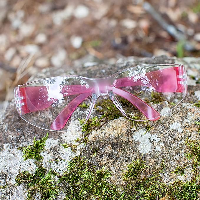 BISON LIFE Safety Glasses - Scratch Resistant Wrap Around Eyewear, Polycarbonate ANSI Z87.1 Impact Resistant Lens