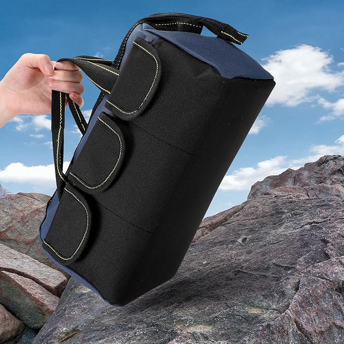 Silkfly 6 Pcs Tool Bag for Men Women Heavy Duty Tool Tote with Waterproof Hard Bottom Multi Pockets Large Mouth Organizer for Various Worker Electrician Carpenter Mechanic(13 Inch,Blue Green Red)