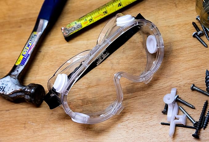 EyePRO Safety Glasses & Goggles Set, Clear Anti-Fog Lens, UV400 Protection, ANSI Z87.1 Certified, Adjustable, 6/12 Pack