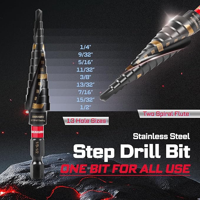 32Pieces Impact Screwdriver Bits Set, Magnetic S2 Steel 1”/2”Phillips/Square/Torx/Slotted Bits Tips,Impact Bit Holder and Nut Driver Set with Red Storage Box Case