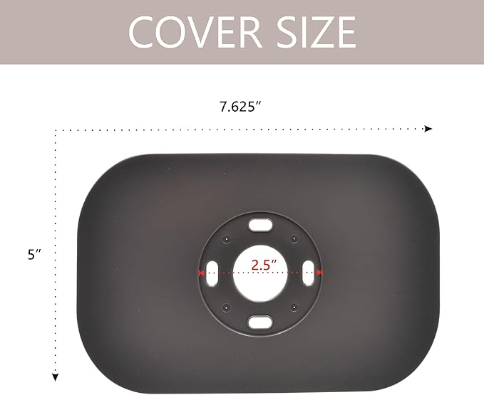 MODERN WAVE - Google Nest Thermostat Wall Plate Imperfections Cover 1-Pack (Rectangular, Grey)