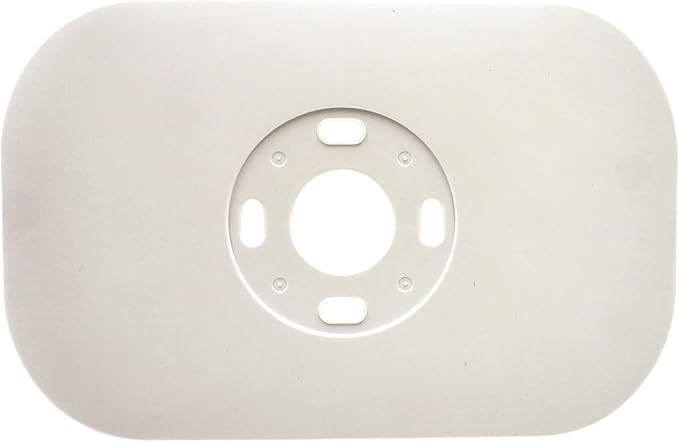 MODERN WAVE - Google Nest Thermostat Wall Plate Imperfections Cover 1-Pack (Rectangular, White)