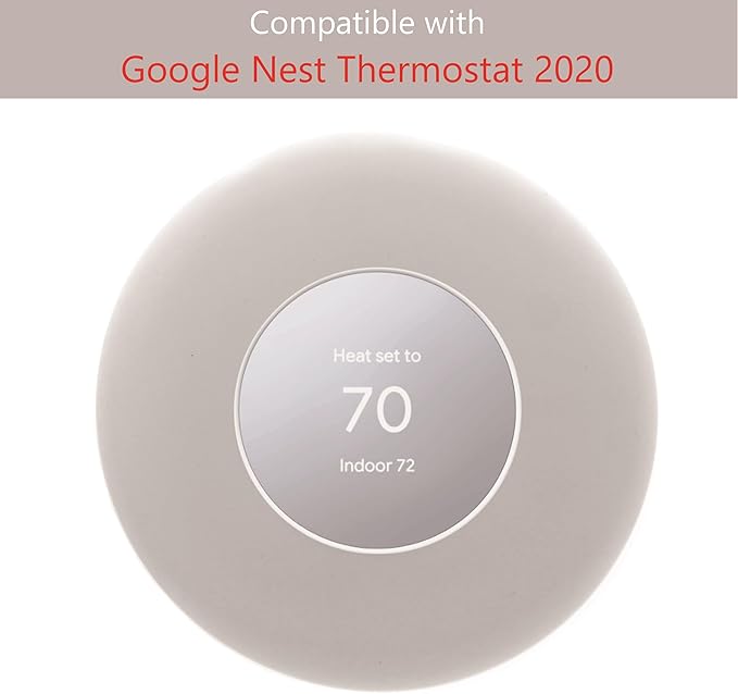 MODERN WAVE - Google Nest Thermostat Wall Plate Imperfections Cover 1-Pack (Round, White)