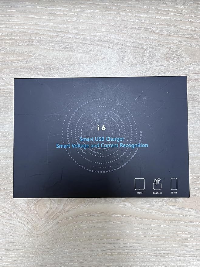 USB Charging Station, Ziwodiv 8-Port 60W/12A Charger Station, Multi Ports USB-A Charging Hub with LED Display, Compact Desktop Charger for Multiple Devices, iPhone iPad Samsung Android and Tablet