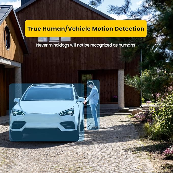 5MP Security Camera System, AI Human/Vehicle Detection, Color Night Vision, Wired 8CH NVR with 4pcs PoE IP Cameras, 24/7 Recording Surveillance for Home Security, Remote Access(Built-in 2TB HDD)