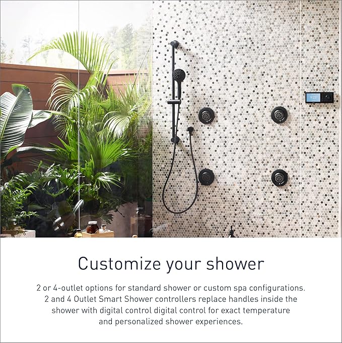 Moen Smart Water 2-Outlet Digital Thermostatic Shower Valve Kit with Standard 1/2" Connections, S3102