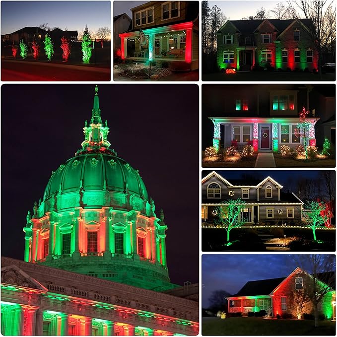 ALIDE Red Green MR11 3W GU4 G4 Led Bulbs 12V, 10W 20W 35W Halogen Equivalent, GU4.0 Bi-Pin Red Green Bulbs for Low Voltage Christmas Holiday Party Decoration Outdoor Tree Landscape Lighting, 6Pcs Mix