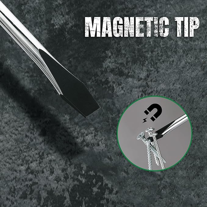 SK 6-Piece Slotted Screwdriver Set, Magnetic Screwdriver Set, S2 Steel, SureGrip Handle