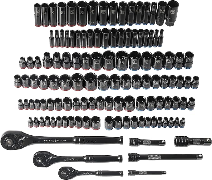 TRUE MECHANIC 303-Piece Mechanics Tool Set, 120T Ratcheting Wrench, Professional, SAE/Metric