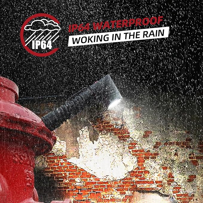 Flashlight, Rechargeable Flashlight with 1300 High Lumen Dual Modes Spotlight and Floodlight, 90 Degree Swivel Head with Magnet Max 22H Runtime, for Work, Repair, Emergency S701