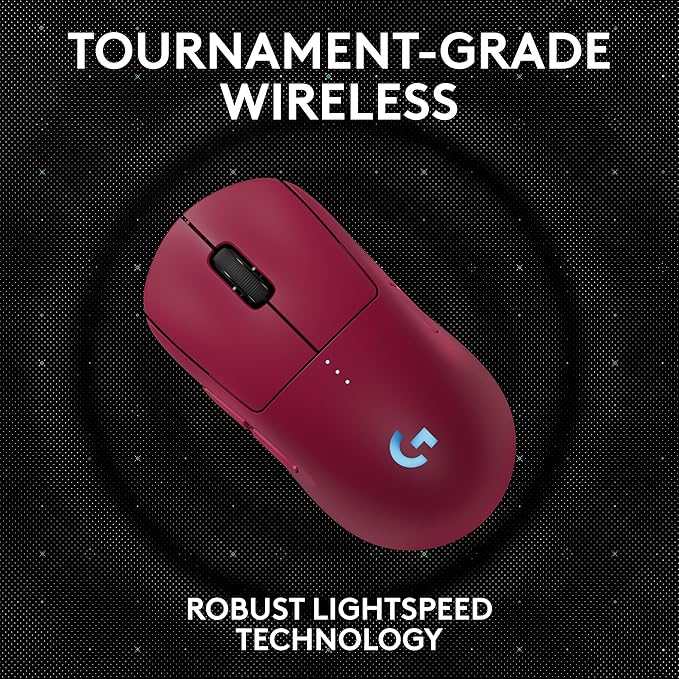 Logitech PRO 2 Lightspeed Wireless Gaming Mouse, Pink | Hero 2 Sensor, 44k DPI, 8 Programmable Buttons, LIGHTFORCE Switches, RGB Lighting, Lightweight, PC/Mac | with Signature Series Charging Dock