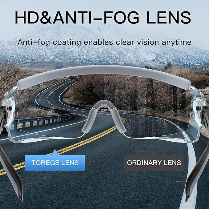 Safety Glasses Over Eyeglasses Anti Fog Safety Goggles Protective Glasses With Adjustable Frame For Men Women