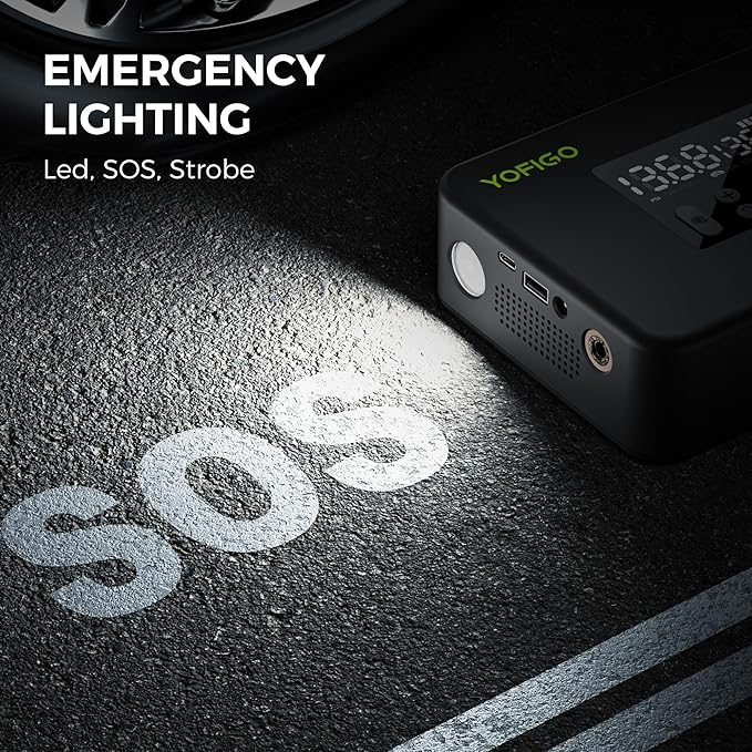 Tire Inflator, Portable Air Compressor 160PSI Dual Power Electric Air Pump for Tire, Air Inflator in Auto Shut-Off, Digital Pressure Gauge Display, for Truck, Cars, Motorcycles, Bikes & Balls