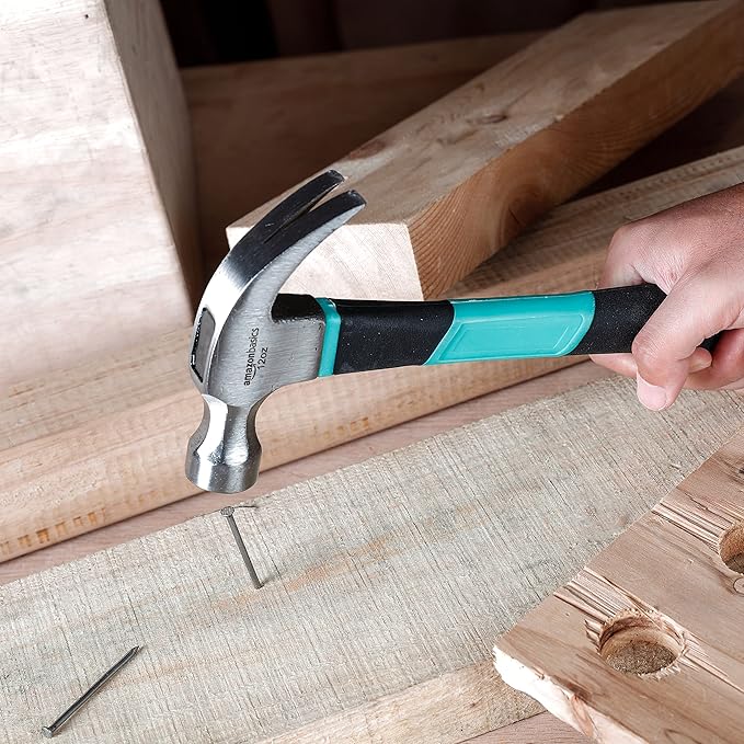 Amazon Basics Tool Set With Easy Carrying Round Pouch, 104-Piece, Turquoise, 14.4 x 11.4 x 3 inches