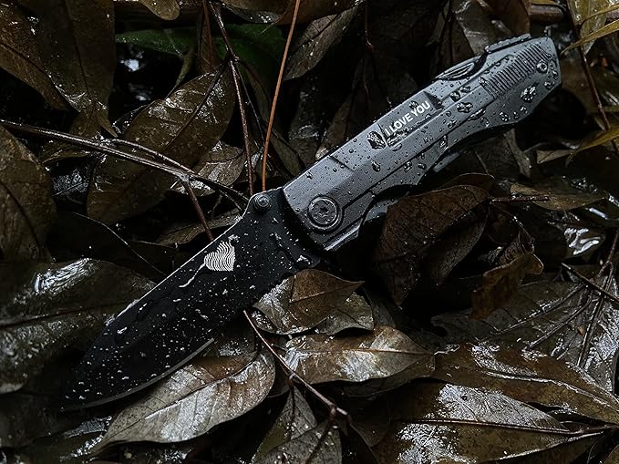 Multitool Pocket Knife for Men, Gifts for Boyfriend, Him, Husband, Dad, Multi Tool Tactical Plier With Nylon Sheath, Stocking Stuffer 'I LOVE YOU'