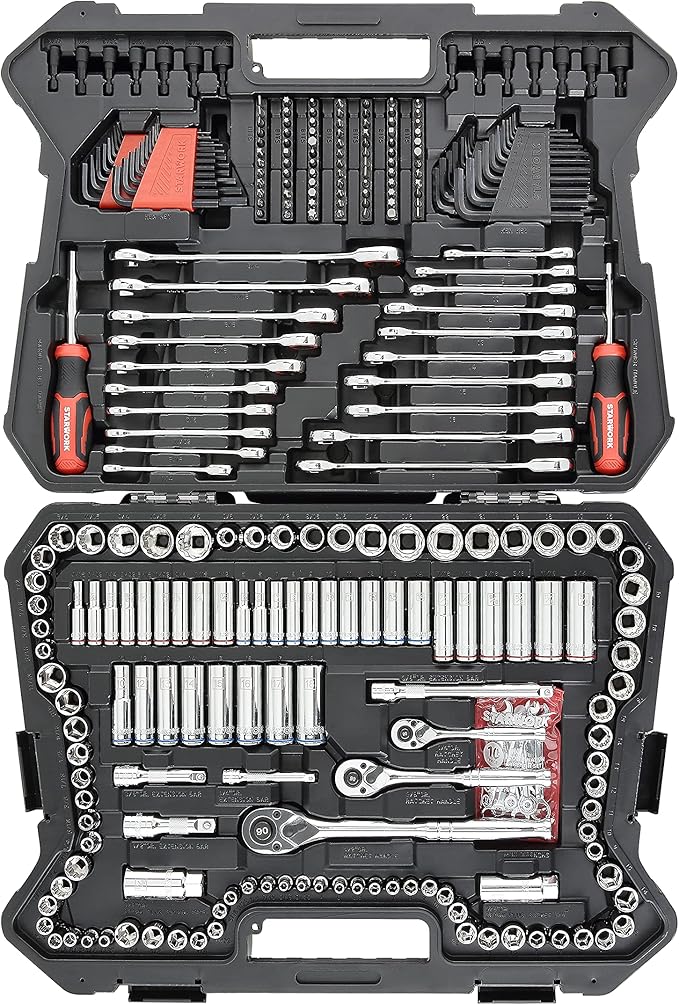 True Mechanic 303-Piece Mechanics Tool Set and Socket Set, Professional, SAE/Metric