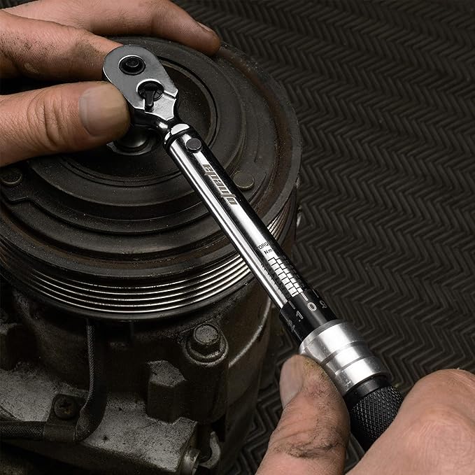 EPAuto Bike Tool 1/4 Inch Drive Click Torque Wrench Set (2 to 20 Nm), Hex/Torx Bit Socket Extension Bar Bicycle Maintenance Kit