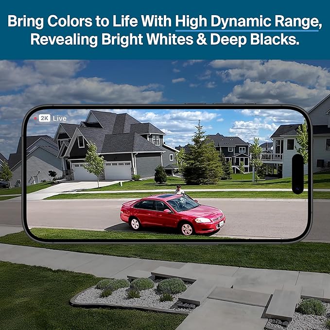 Arlo Pro Security Camera (6th Gen - 2025 Release) - 2K HDR, Battery Power, Event Captions, Emergency Response, 1-Month Trial of Secure Plan, 160° Field of View, Dual-Band WiFi, Spotlight, 4 Cam, White