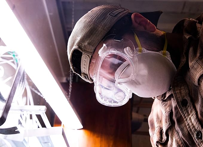 EyePRO Safety Glasses & Goggles Set, Clear Anti-Fog Lens, UV400 Protection, ANSI Z87.1 Certified, Adjustable, 6/12 Pack