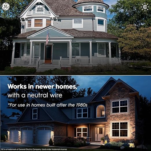 GE CYNC Smart Light Switch, Paddle Style, Neutral Wire Required, Bluetooth and 2.4 GHz Wi-Fi 4-Wire Switch, Compatible with Alexa and Google White (6 Pack)