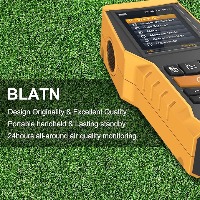 Smart Air Quality Meter Indoor 11-in-1 Air Monitor PM1.0 PM2.5 PM10 Dust TVOC VOC Detector HCHO Tester with Data Record for Home Office (126S)