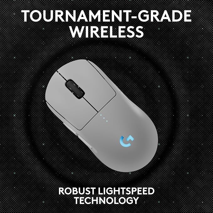 Logitech PRO 2 Lightspeed Wireless Gaming Mouse, White | Hero 2 Sensor, 44k DPI, 8 Programmable Buttons, LIGHTFORCE Switches, RGB Lighting, Lightweight, PC/Mac | with Signature Series Charging Dock