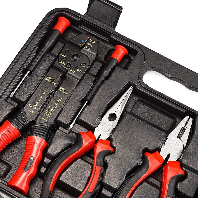 CARTMAN 160 Piece General Household Hand Tool Set Kit with Plastic Toolbox Electricians Tools